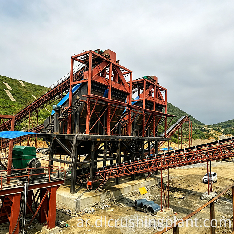 limestone crushing plant with parallel vibrating screen arrangement